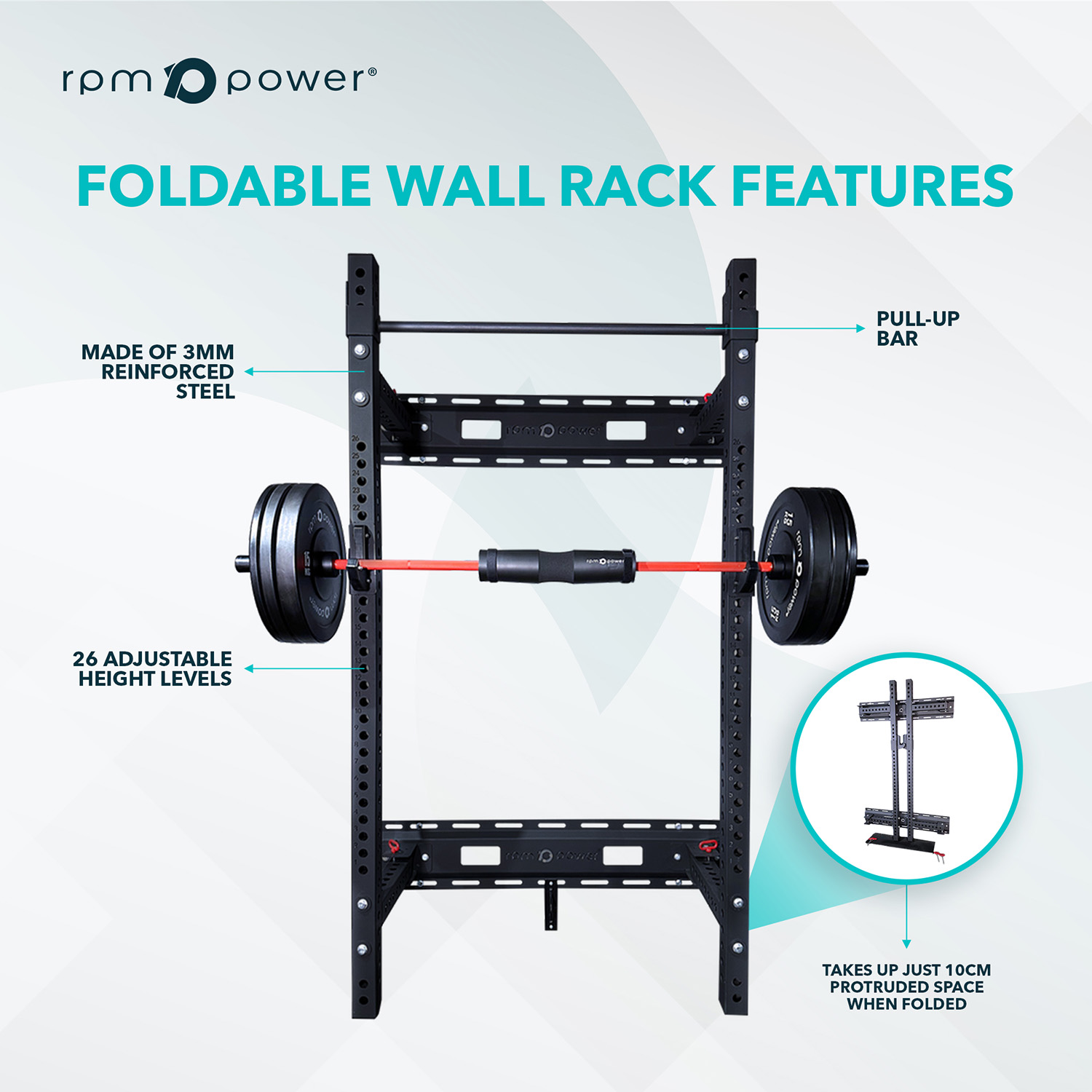 Powerhouse Foldable Home Gym 80kg RPM Power EU